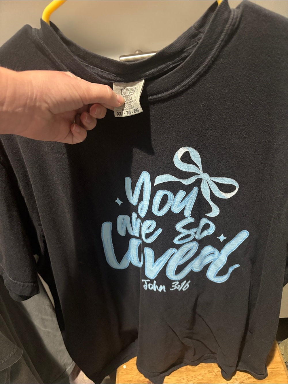 You Are So Loved Womens Black Graphic Tee - John 3:16